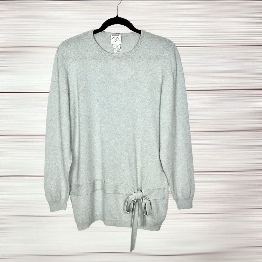 NWT Vintage RATIO Long Sweater Tunic Wool Angora Blend Gray L